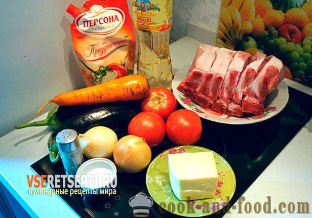 Svinjski zrezek z zelenjavo in sirom v pečici