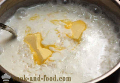 Mleko riž, kaša - Korak za korakom receptu