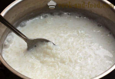 Mleko riž, kaša - Korak za korakom receptu