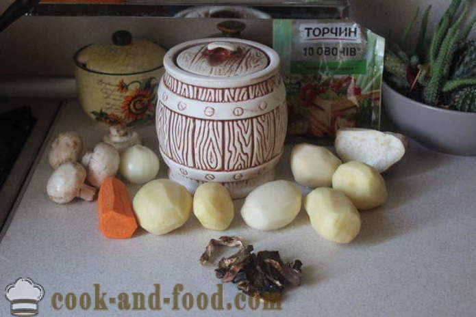 Zakarpattia juha belih gob - kako kuhati juho z bele gobe okusna, s korak za korakom receptov fotografije