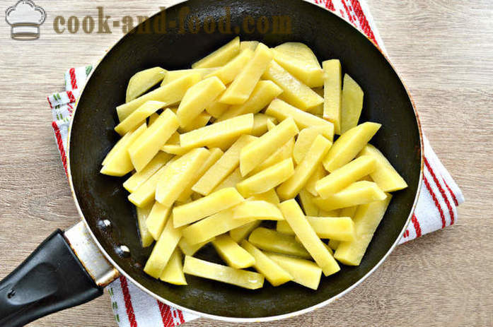Pražen krompir s sirom - kako kuhati okusne krompir s sirom, korak za korakom receptov fotografije