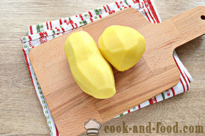 Pražen krompir s sirom - kako kuhati okusne krompir s sirom, korak za korakom receptov fotografije