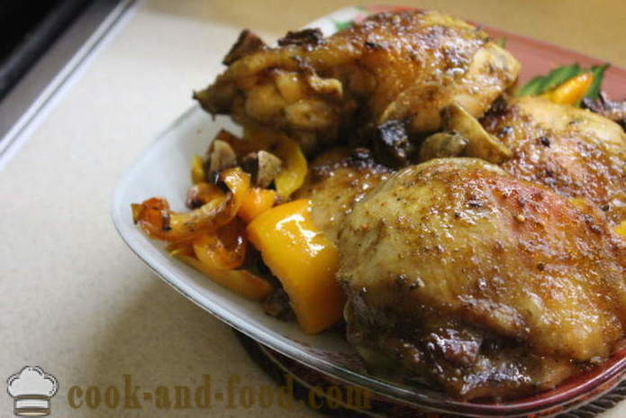 Piščanec v Teriyaki omako v pečici - kako kuhati piščanca Teriyaki, korak za korakom receptov fotografije