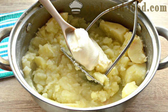 Krompir pire s kislo smetano - kako kuhati pire krompir, korak za korakom receptov fotografije
