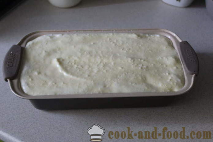 Vanilla torto s hruškami in sirom v kalupe - kako speči torto narejen iz skute in hrušk v domu, korak za korakom receptov fotografije