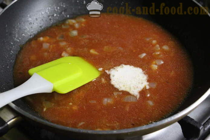Špageti s tuno v pločevinkah v paradižnikovo-smetanovi omaki - tako okusno kuhati špagete, korak za korakom receptov fotografije