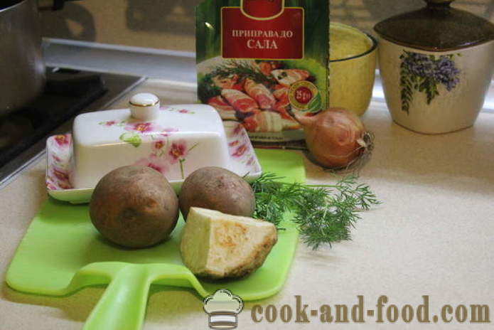 Krompir, pire krompir z zeleno in čebulo - kako narediti pire krompir s čebulo in zeleno, korak za korakom receptov fotografije