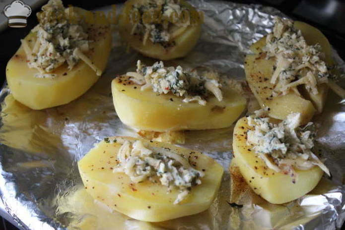 Pečen krompir s sirom - kot okusno kuhati krompir v pečici, s korak za korakom receptov fotografije