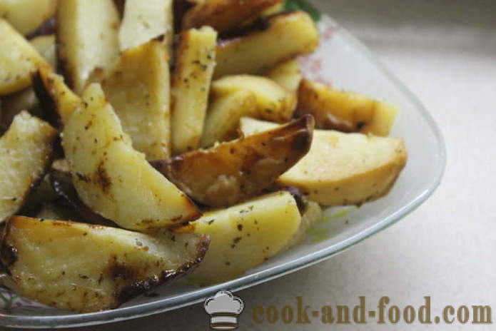 Pečen krompir z medom in gorčico v pečici - kot okusno kuhati krompir v luknjo, korak za korakom receptu z Foto: Primož La