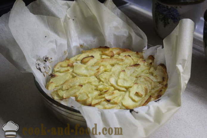 Preprosta jabolčna pita z ingverjem mleka - kako speči jabolčno pito z ingverjem v pečici, s korak za korakom receptov fotografije