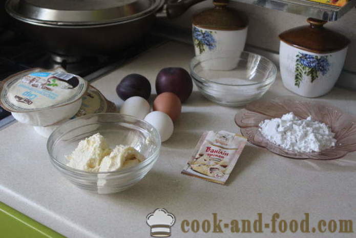 Sira z breskvami - kako speči torto s skuto in breskve, s korak za korakom receptov fotografije