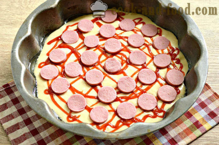 Domač pizza na testo brez kvasa - kako se pripraviti na hitro pico v piceriji, korak za korakom receptov fotografije