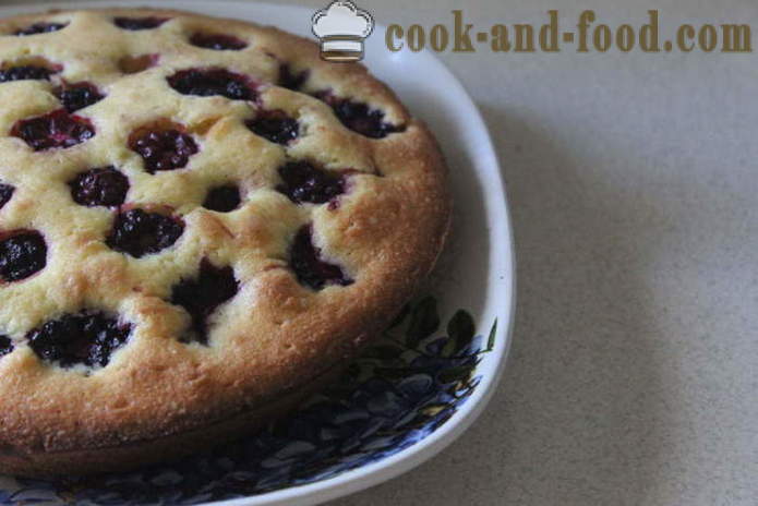 Eliranega blackberry pito brez jogurt - kako narediti blackberry pito v pečico, s korak za korakom receptov fotografije