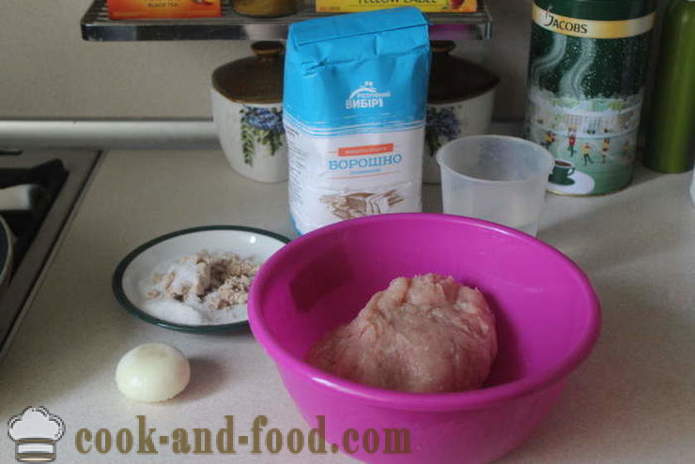Hišni ljubljenčki belyashi z mletim piščancem - kako narediti kvasa belyashi, korak za korakom receptov fotografije