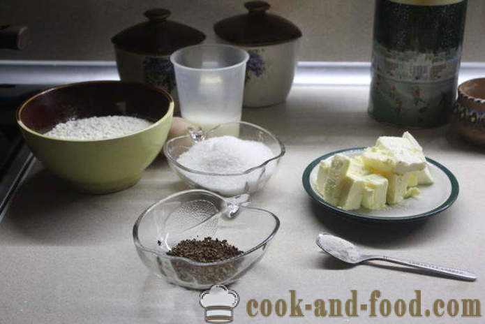 Kava in kolački v medu pečice - kako speči pecivo z kefir v silikonske kalupe, korak za korakom receptov fotografije