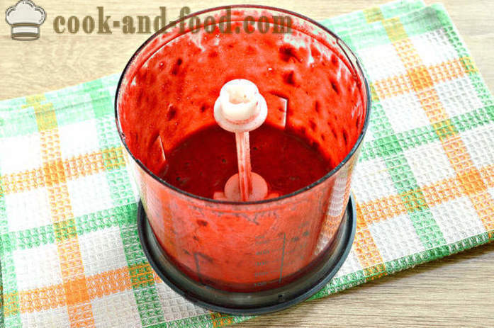 Češnjev smoothie v mešalniku - kako narediti napitek z mlekom in češenj v domu, korak za korakom receptov fotografije
