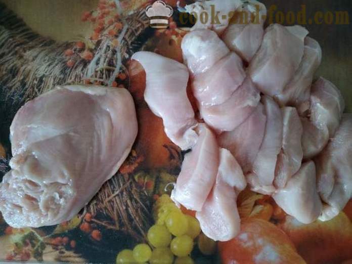 Slastni piščančji zrezki v ponvi - tako okusne kuhar zrezki piščančje prsi v testo, s korak za korakom receptov fotografije