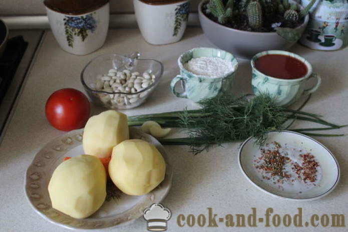 Fižolova juha z mesne kroglice - kako kuhati juho s fižolom in mesne kroglice, korak za korakom receptov fotografije