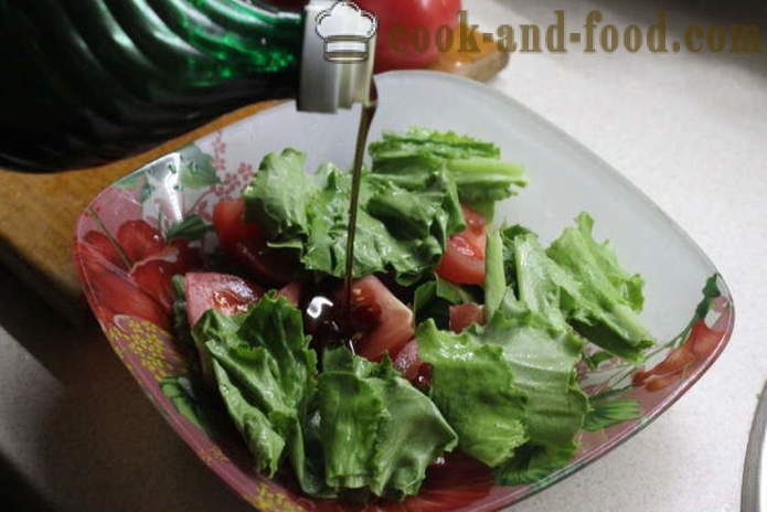 Okusna solata s arugula in paradižnik - kako pripraviti solato z arugula, korak za korakom receptov fotografije