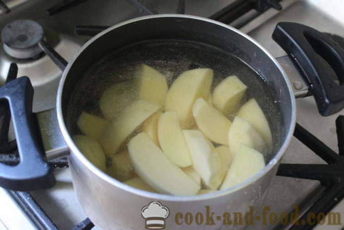 Krompir s papriko in česen - kako kuhati okusne krompir s papriko, korak za korakom receptov fotografije