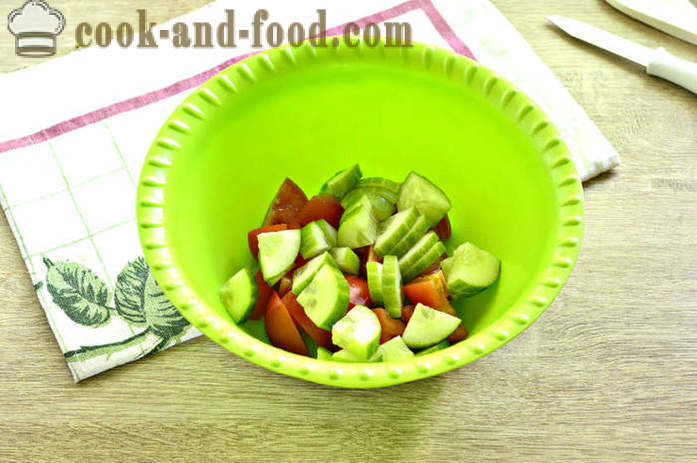 Majoneza solata z redkve in paradižnika - kako bi solato s redkev in paradižnika, korak za korakom receptov fotografije