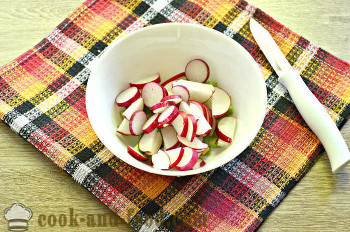 Solata z redkev in rabarbare - Kako narediti solato iz redkev in rabarbare, korak za korakom receptov fotografije