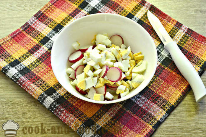 Solata z redkev in rabarbare - Kako narediti solato iz redkev in rabarbare, korak za korakom receptov fotografije