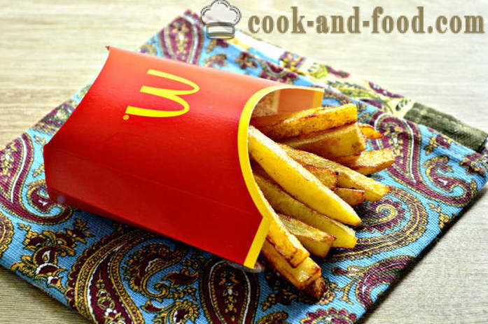 Pomfrit v McDonalds - kako kuhati krompirčka v ponvi, korak za korakom receptov fotografije