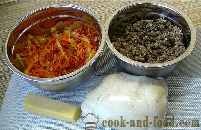 Prehranska lazanja z zelenjavo in mesom - kako kuhati lazanjo doma, korak za korakom receptov fotografije