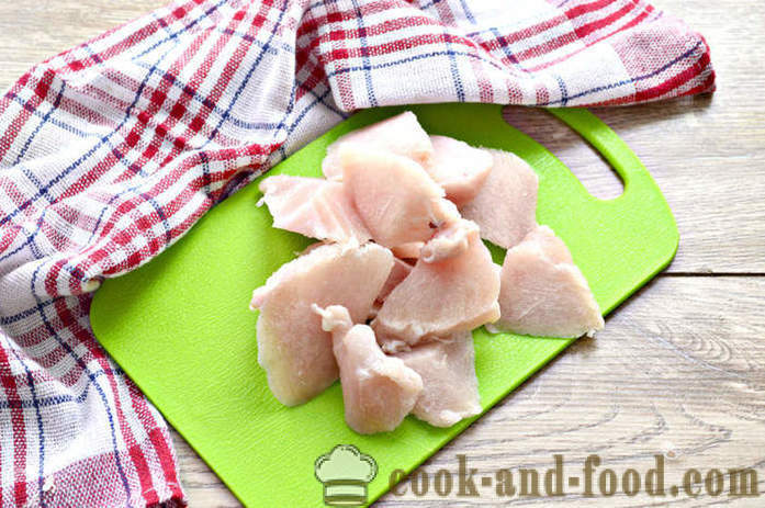 Prehranska cmoki z mletim piščancem - kako bi cmoki z mletim piščancem, s korak za korakom receptov fotografije