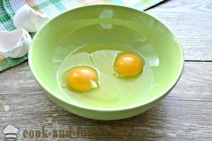 Jajčni zvitki s škrobom in majonezo - kako bi palačinke za jajčni solata, korak za korakom receptov fotografije