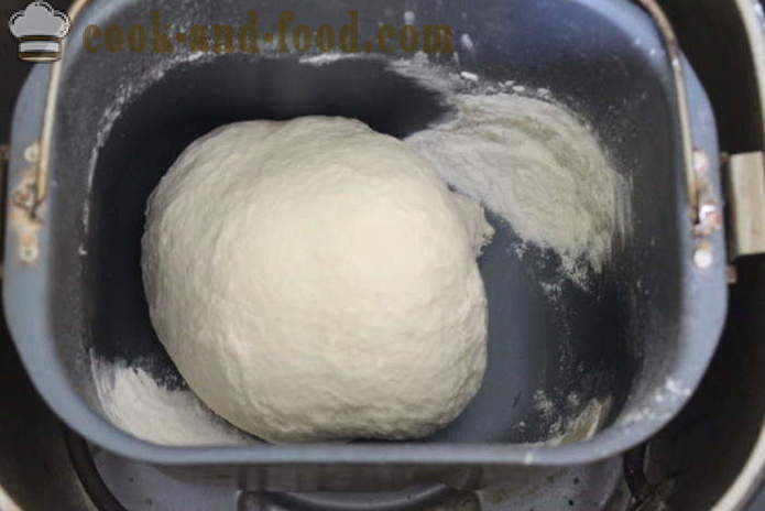 Mlečno bel kruh na kruh stroj - kako speči kruh v mleku, korak za korakom receptov fotografije