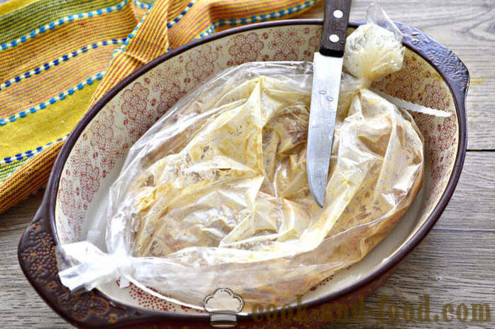 Pečena piščančja stegna v pečici - kako kuhati piščanca stegna v rokav s skorjo, korak za korakom receptov fotografije