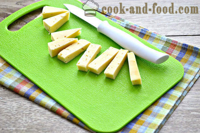 Praženi meso kotleti z nadevom sir - kako kuhati pleskavice polnjene s sirom, korak za korakom receptov fotografije