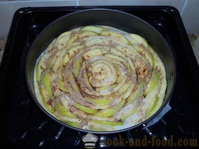 Kvas jabolčna pita Rose - kako kuhati jabolčno pito s testom v obliki vrtnice, korak za korakom receptov fotografije
