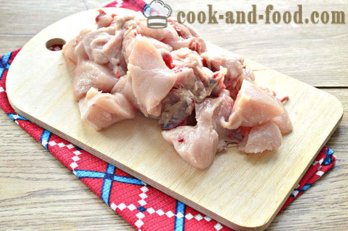 Pečen krompir s piščancem - kako kuhati okusno obaro iz krompirja s piščancem, korak za korakom receptov fotografije