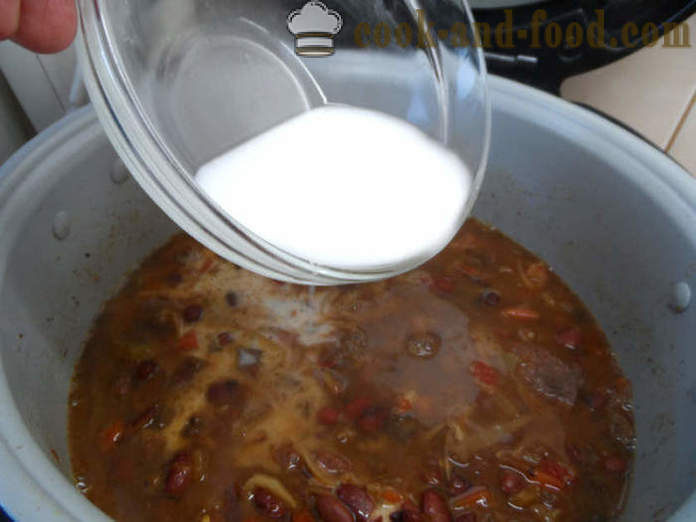 Gosta juha Chili con carne - kako kuhati klasični čili z mesom, korak za korakom receptov fotografije