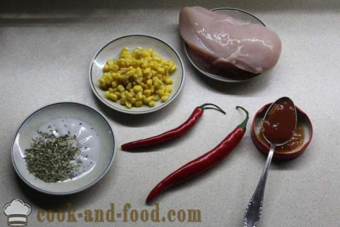 Piščanec v kitajski sladko in kislo omako - kako kuhati piščanca v kitajščini, korak za korakom receptov fotografije