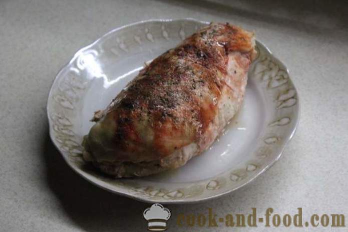 Domač piščanec roll v folijo - kako narediti piščanca roll doma, korak za korakom receptov fotografije