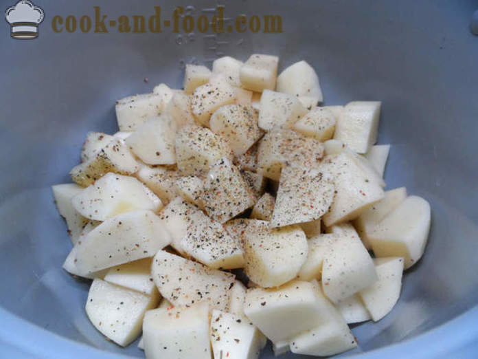 Okusna pečenka s krompirjem v pečici - kako kuhati pečenka s krompirjem, meso in gobe, korak za korakom receptov fotografije