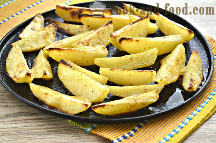 Krompir z majonezo v pečici - kot pečen krompir v pečici z majonezo, korak za korakom receptov fotografije