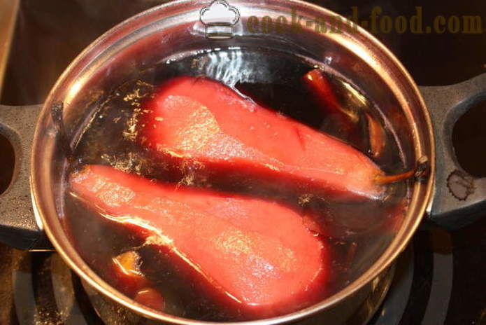 Hruška kuhano rdeče suho vino - kako kuhati kuhanim vinom doma, korak za korakom receptov fotografije