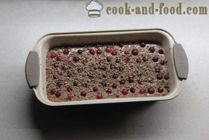 Cranberry kolački s čokolado na kefir - kako kuhati pecivo s čokolado in brusnicami, korak za korakom receptov fotografije