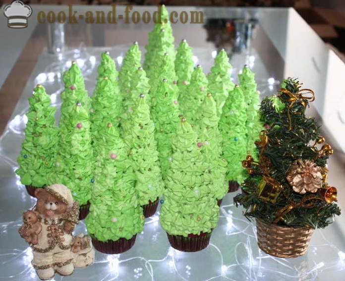 Božično pecivo božična drevesa - kako kuhati božič torte božična drevesa doma korak za korakom receptov fotografije