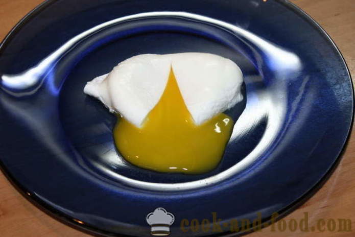 Egg zakrknjeno v vodi - kako kuhati zakrknjeno jajce doma, korak za korakom receptov fotografije
