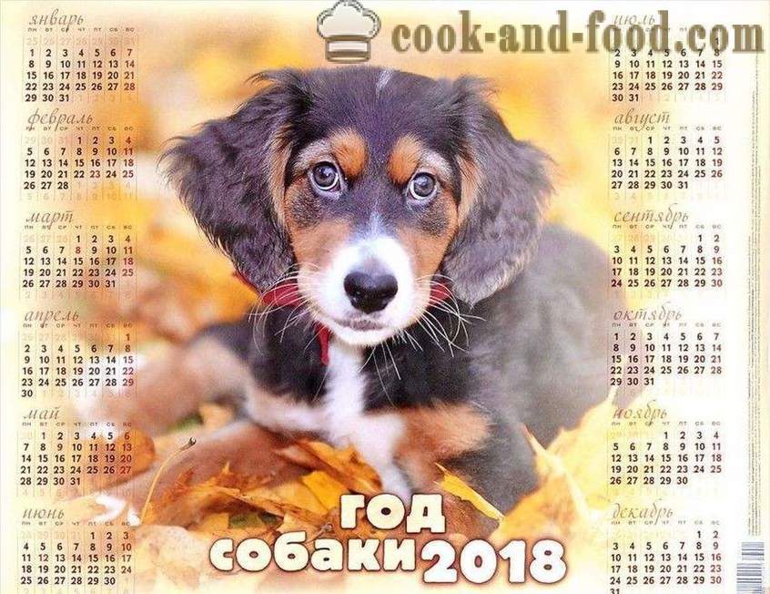 Koledar 2018 - Year of the Dog na vzhodni koledar: prenesete brezplačno koledarja božič s psi in mladiči.