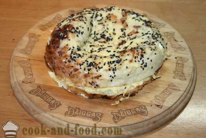 Uzbek kruh s sirom v pečici - kako kuhati tople sendviče s sirom doma, korak za korakom receptov fotografije