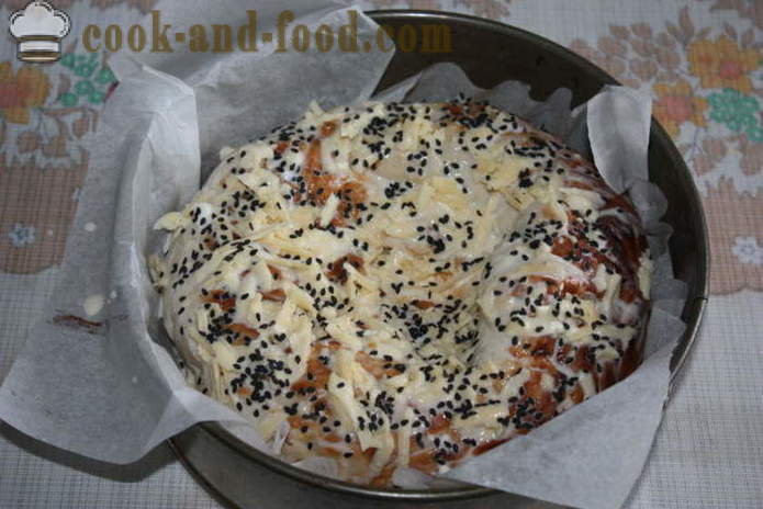 Uzbek kruh s sirom v pečici - kako kuhati tople sendviče s sirom doma, korak za korakom receptov fotografije