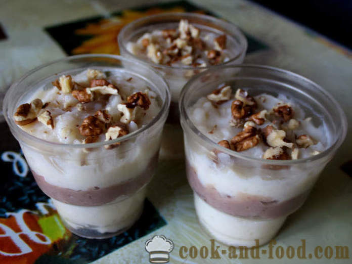 Domača čokolada vanilijev puding z mlekom - kako kuhati puding doma, korak za korakom receptov fotografije