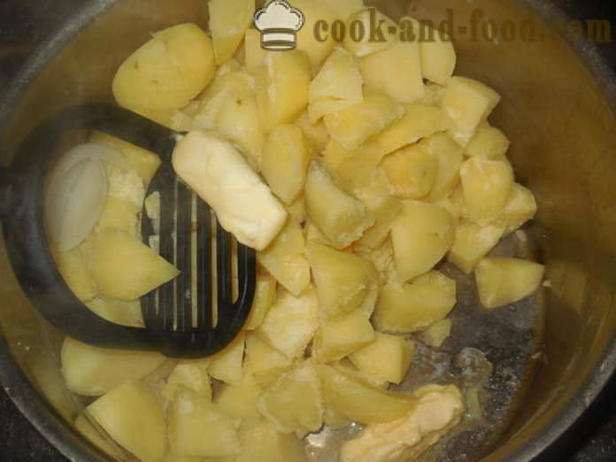 Paprike, polnjene s pire krompirjem in pečeno v pečici - kako kuhati polnjene paprike s krompirjem in sirom, s korak za korakom receptov fotografije